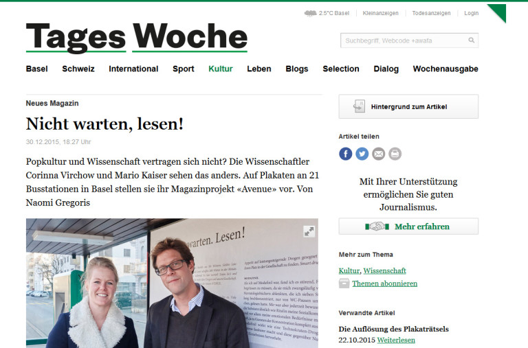 Die Wandzeitung in der TagesWoche