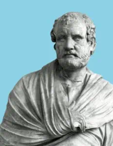 Statue von Aischines (Archäologisches Nationalmuseum Neapel. Foto Paolo Monti, 1969). Von Aischines sind drei Reden erhalten, die er u.a. gegen seine Gegner Demosthenes und Timarchos vorbrachte.