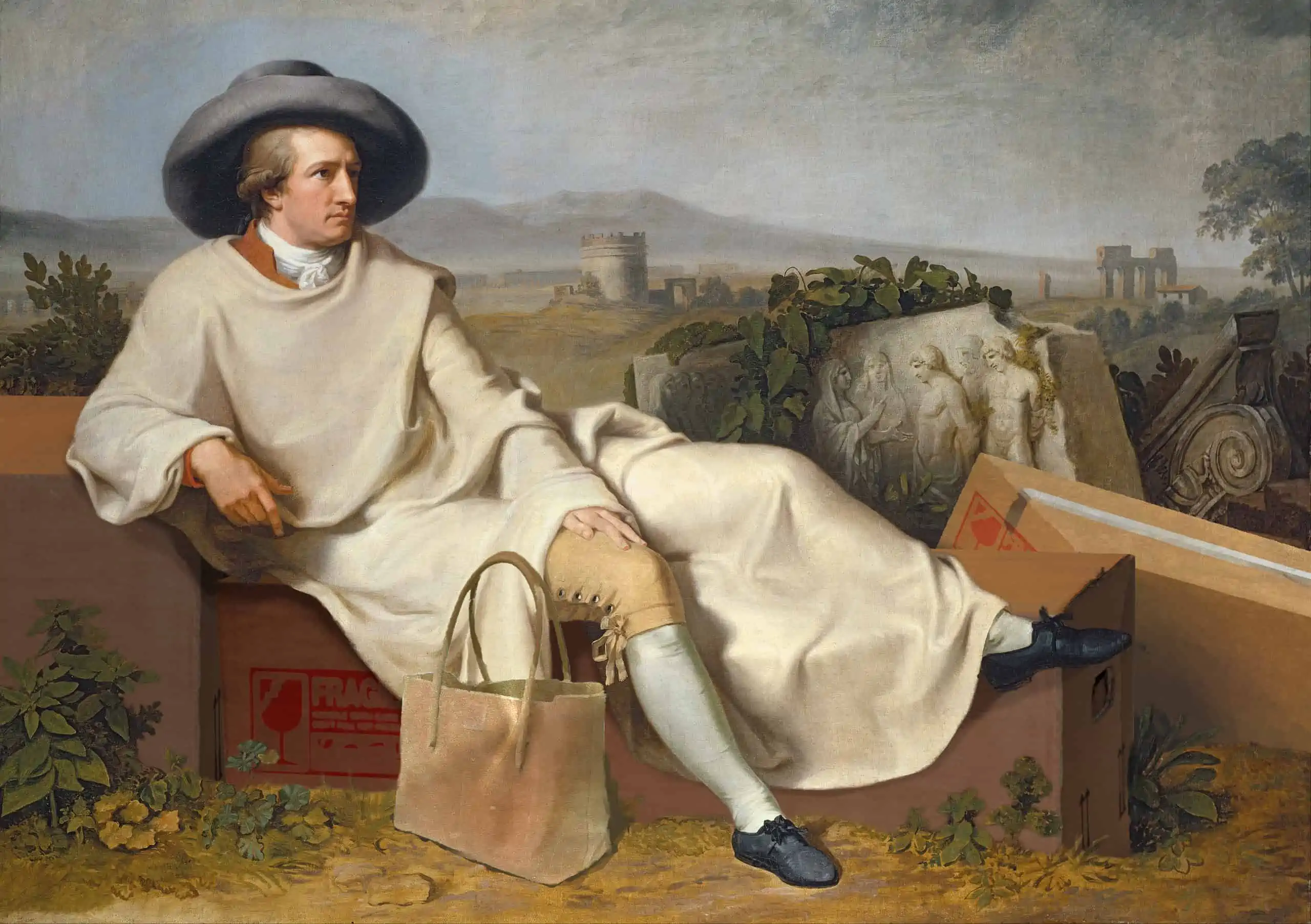 Goethe sammelt in der Campagna (J. H. W. Tischbein, Schule von, o. J.)