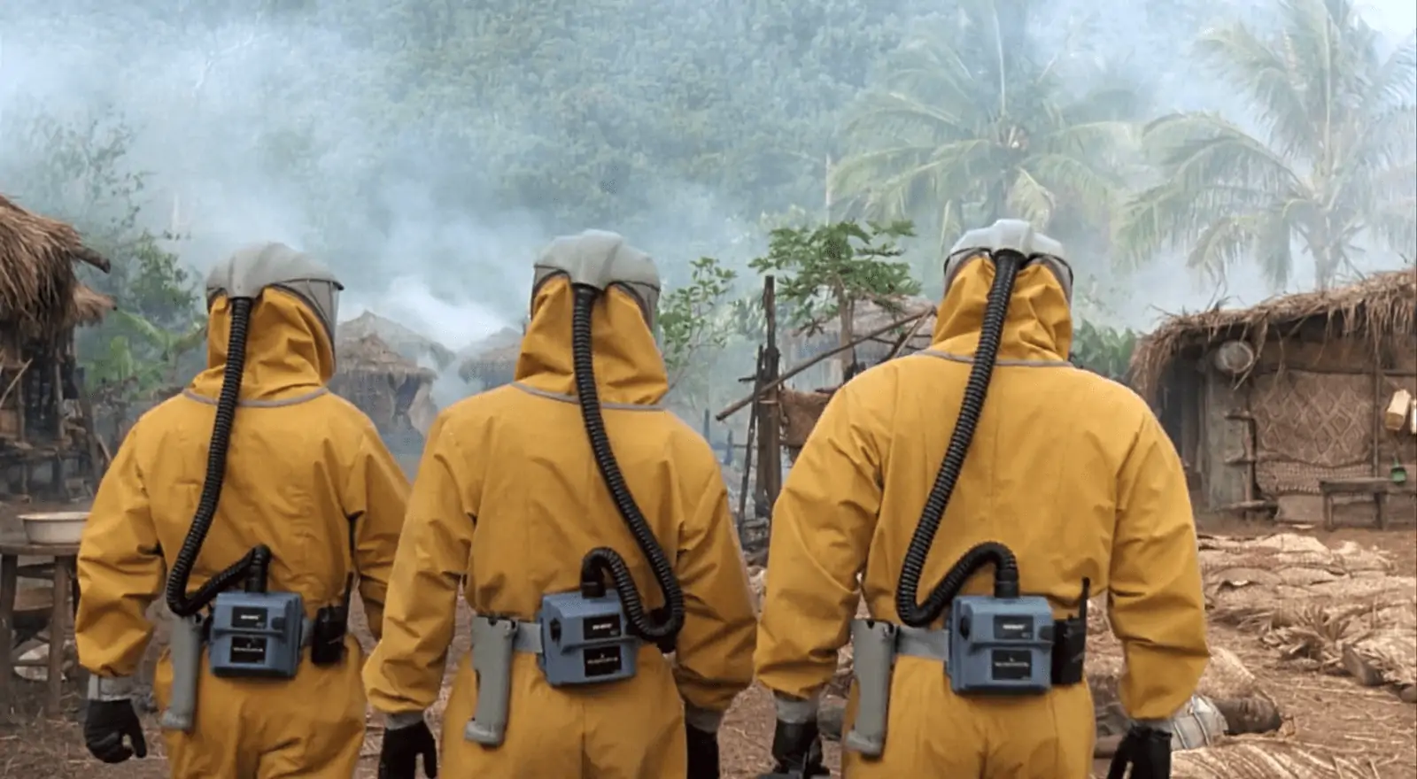 In Zaire tötet eine Ebola-Variante alle Bewohner*innen eines Dorfes. Filmstill aus Outbreak (Petersen 1995).